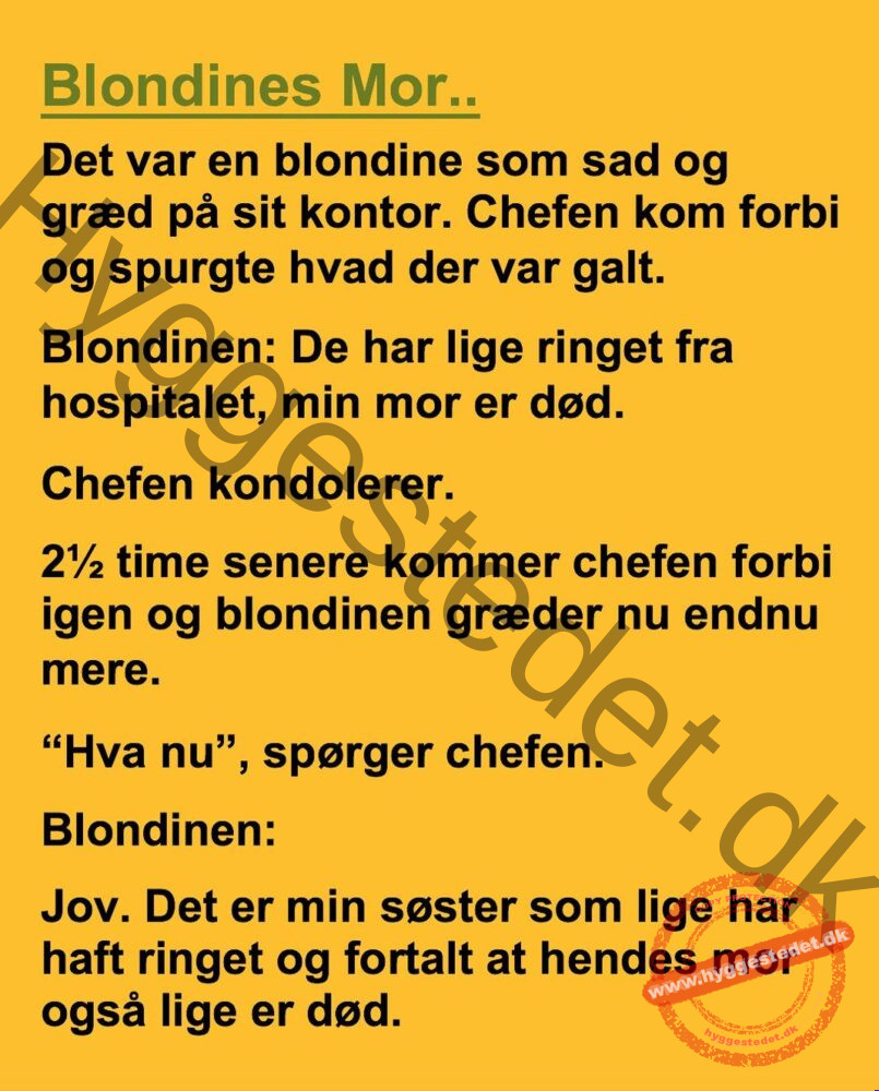 Blondinens mor