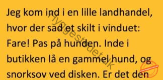 Den lille landhandel der advarede kunderne om deres hund…