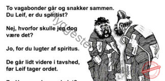 To vagabonder går og snakker sammen