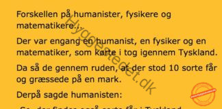 Forskellen på humanister, fysikere og matematikere…