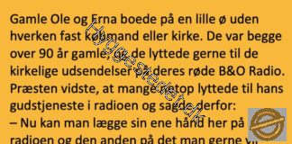 Ole og hans kone boede på en lille ø hvor der hverken var købmand eller kirke….