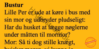 Lille Per var på bustur med sin mor…