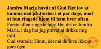 Jomfru Maria ville prøve alt det sjove..