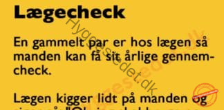 Det gamle ægtepar var til det årlige gennemcheck hos lægen