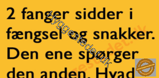 2 fanger sidder i fængsel og snakker….