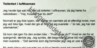 På toilettet i lufthavnen…