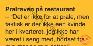 Pralrøven på restaurant