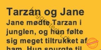 Jane mødte Tarzan i junglen og var lidt vild efter ham….