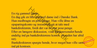 Den rige gamle dame og væddemålet med bankdirektøren…