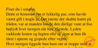 Historien om et lykkeligt par der havde et lille problem der skabte kurre på tråden…