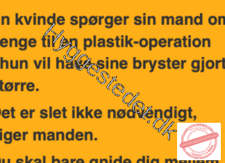En kvinde ville have større bryster…