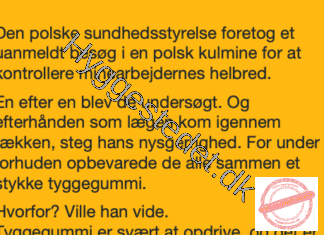 Tyggegummi under forhuden