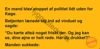 Et skarpt modspørgsmål til politiet…. Et skarpt modspørgsmål til politiet....