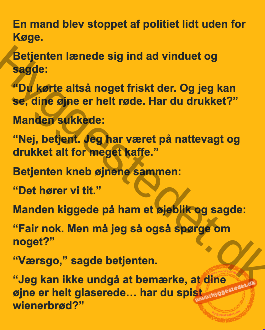 Et skarpt modspørgsmål til politiet....