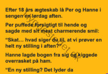 En ny stilling i sengen… En ny stilling i sengen...