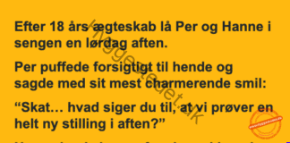 En ny stilling i sengen… En ny stilling i sengen...