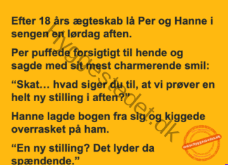 En ny stilling i sengen… En ny stilling i sengen...