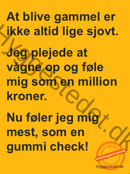 Om at blive gammel…