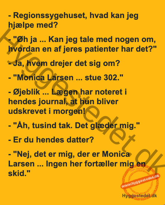 Opkald til sygehusreceptionen