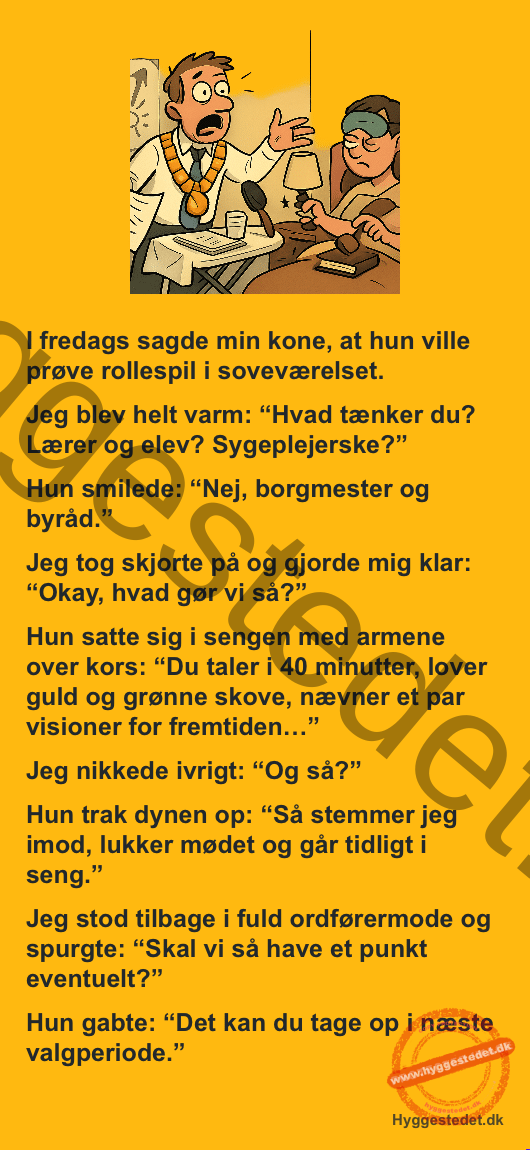 Aftenmøde på rådhuset derhjemme